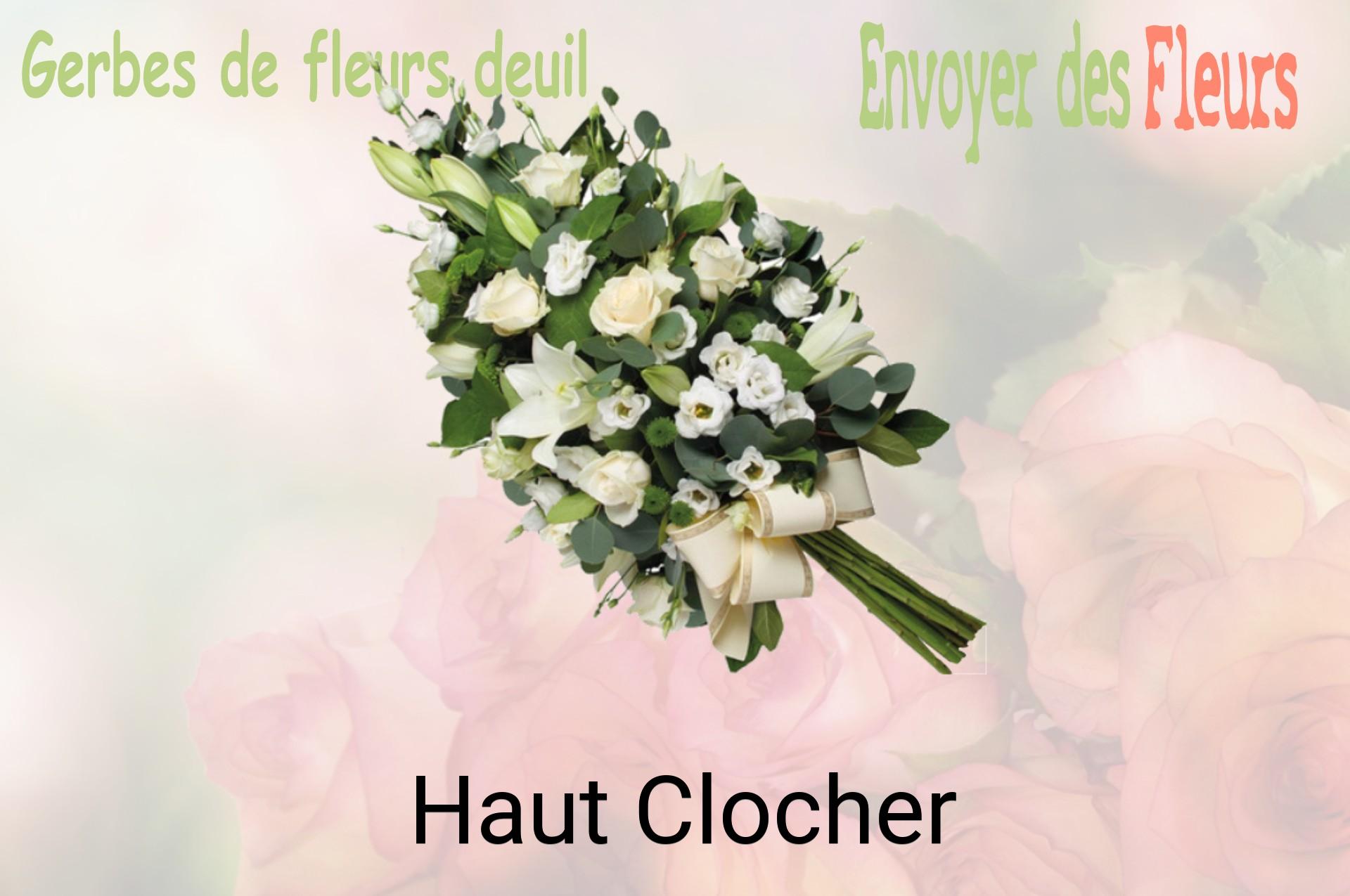 Gerbe de fleurs de deuil livrée à Haut-Clocher